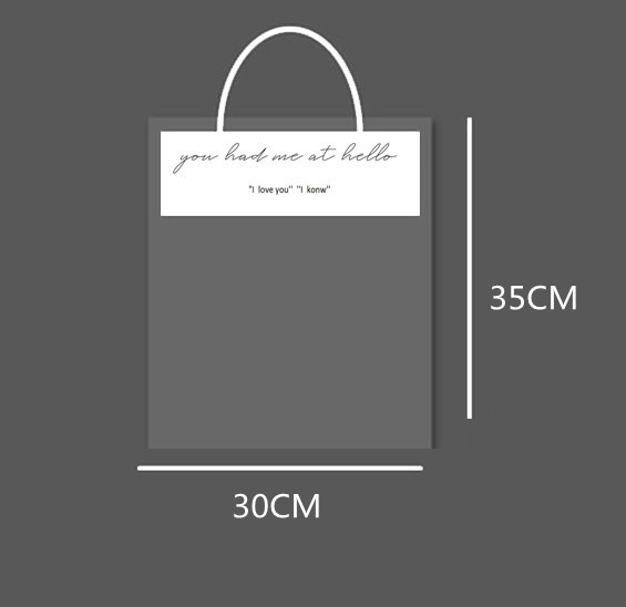 Té de leche bolsa portátil OPP bolsa transparente bolsa de flores frescas ramo de ropa de embalaje para llevar bolsa de yeso embalaje de descuento publicidad