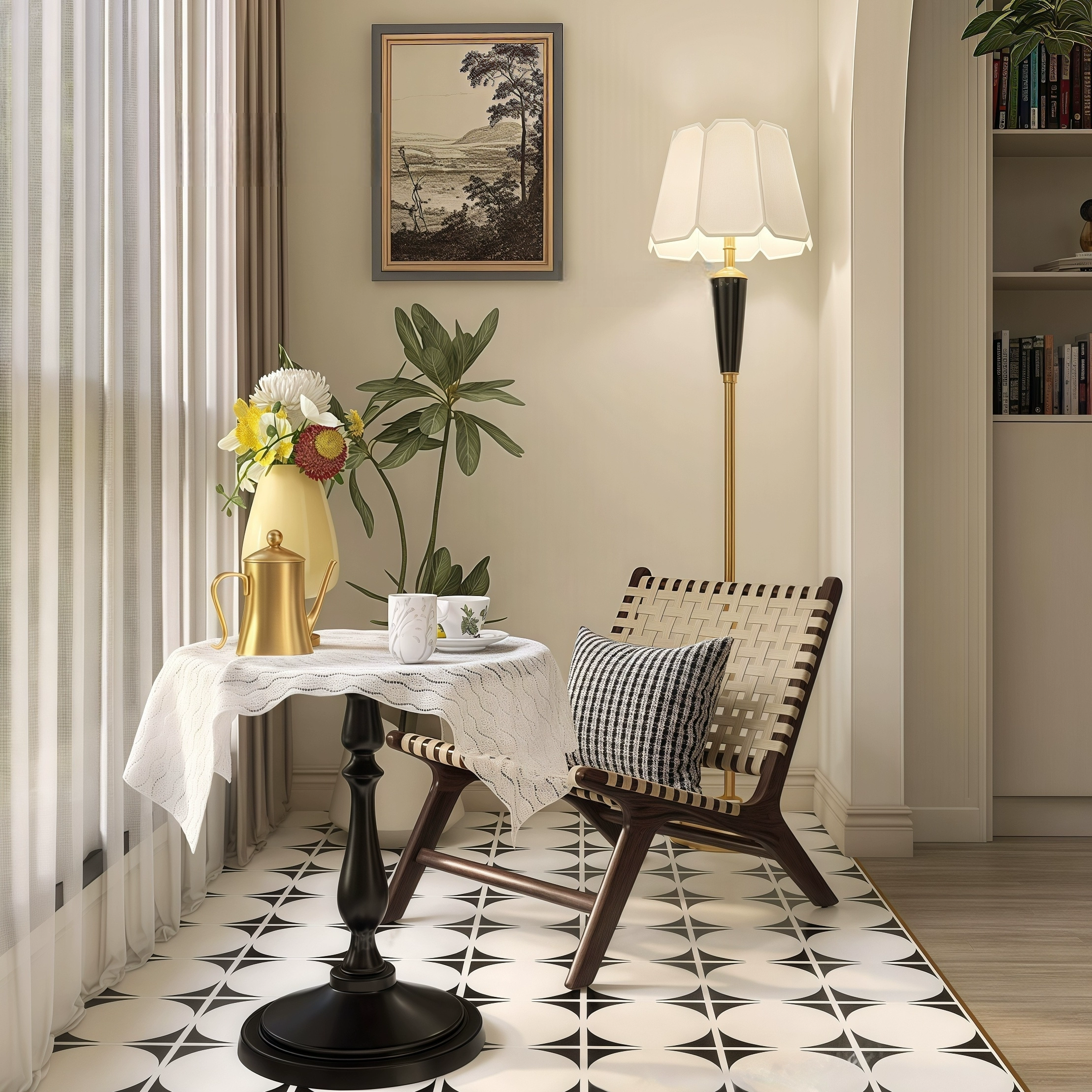 Современные простые черно-белые круглые маленькие плитки, полностью керамические, для кухни, ванной комнаты, балкона, отеля, гостевого дома, кинотеатра, кафе