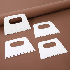 繪畫多功能齒形顏料刮板工具 創意彩繪DIY手工塑料美術顏料刮片