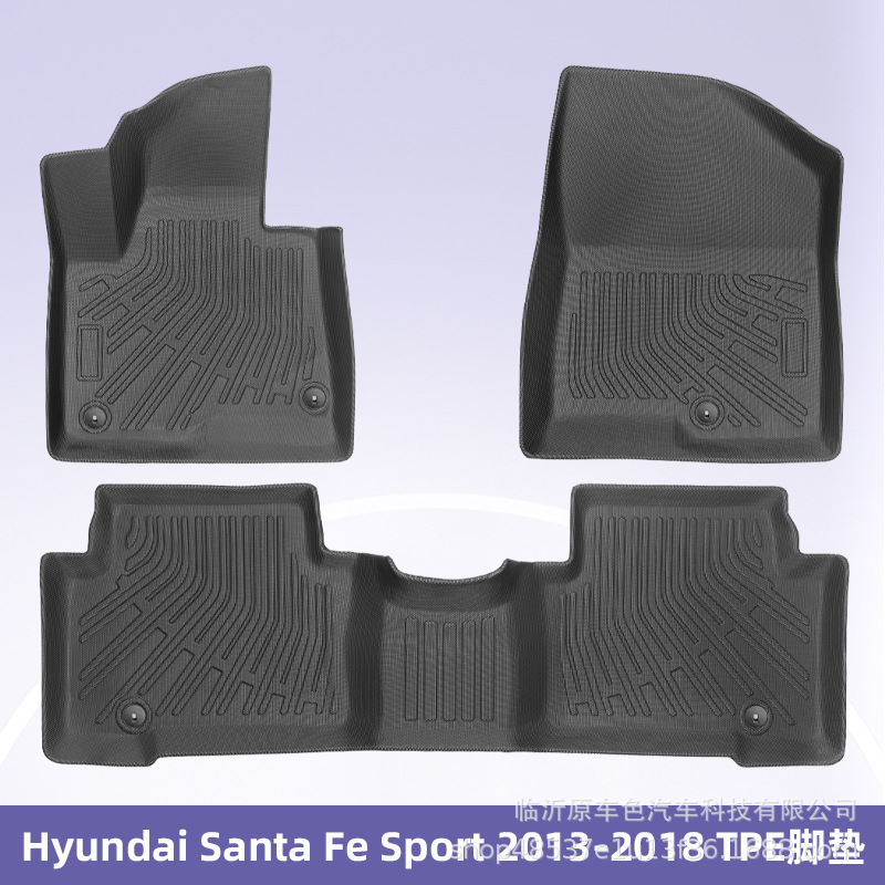 Aplicable a Hyundai Santa Fe Sport 2013 - 2018 3D TPE para todo el tiempo