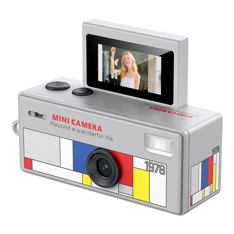 Pantalla flip transfronteriza mini cámara de pulgar fiesta estudiantil pequeña cámara deportiva de bolsillo para niños fotos y videos
