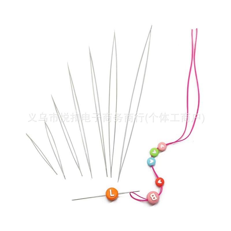 Large Eye Beading Needle with a Hole in the Middle, Jewelry Accessories, DIY Handmade Necklace Threading Needle, Jewelry Threading
