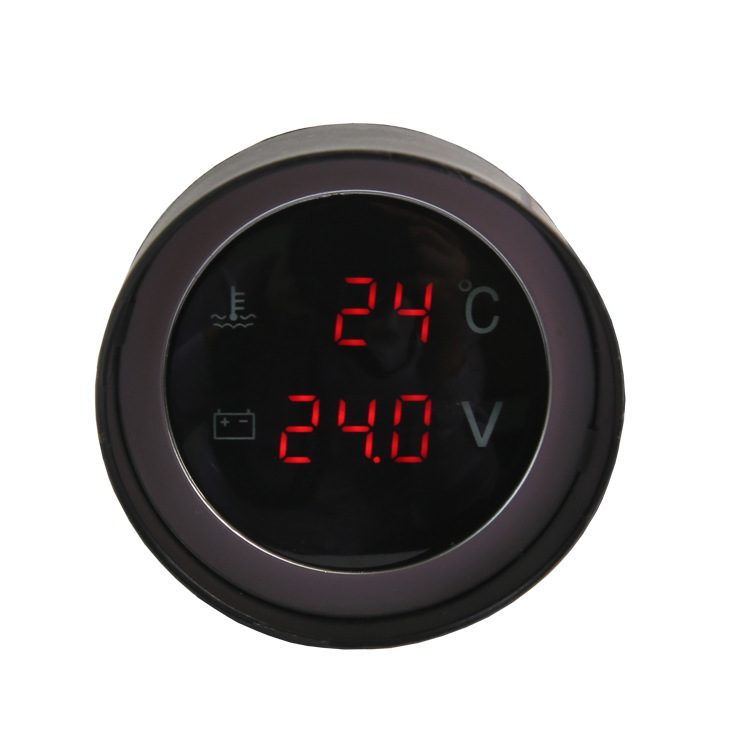 跨境12V24V通用汽车轿车货车改装水温电压组合圆形炮式款仪表验电|undefined
