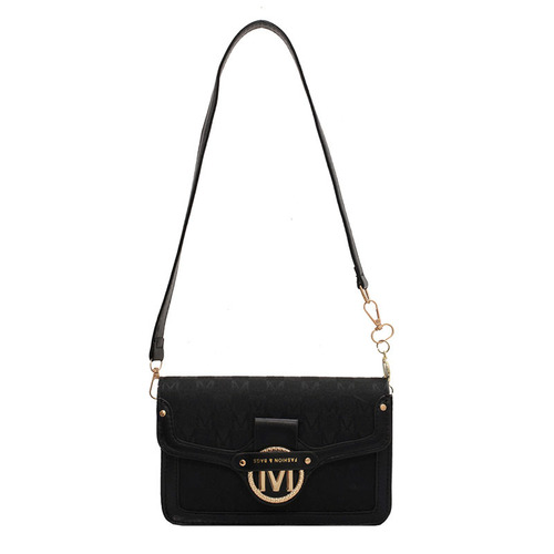 Bags for Women  Early Autumn New Style Printed M Letter Shoulder Handbag Trendy Fashion Lock Small Square Bag for Women