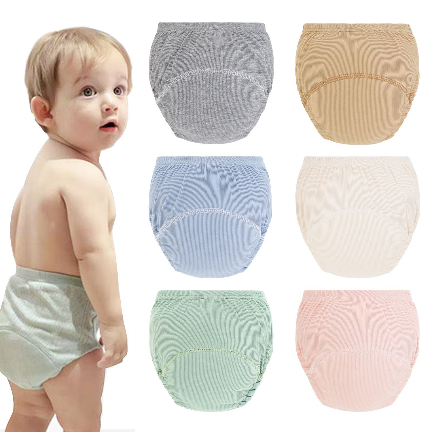 Calzón de Entrenamiento Lavable para Bebé de Algodón Puro Reutilizable para Bebés y Niños Pequeños image 8