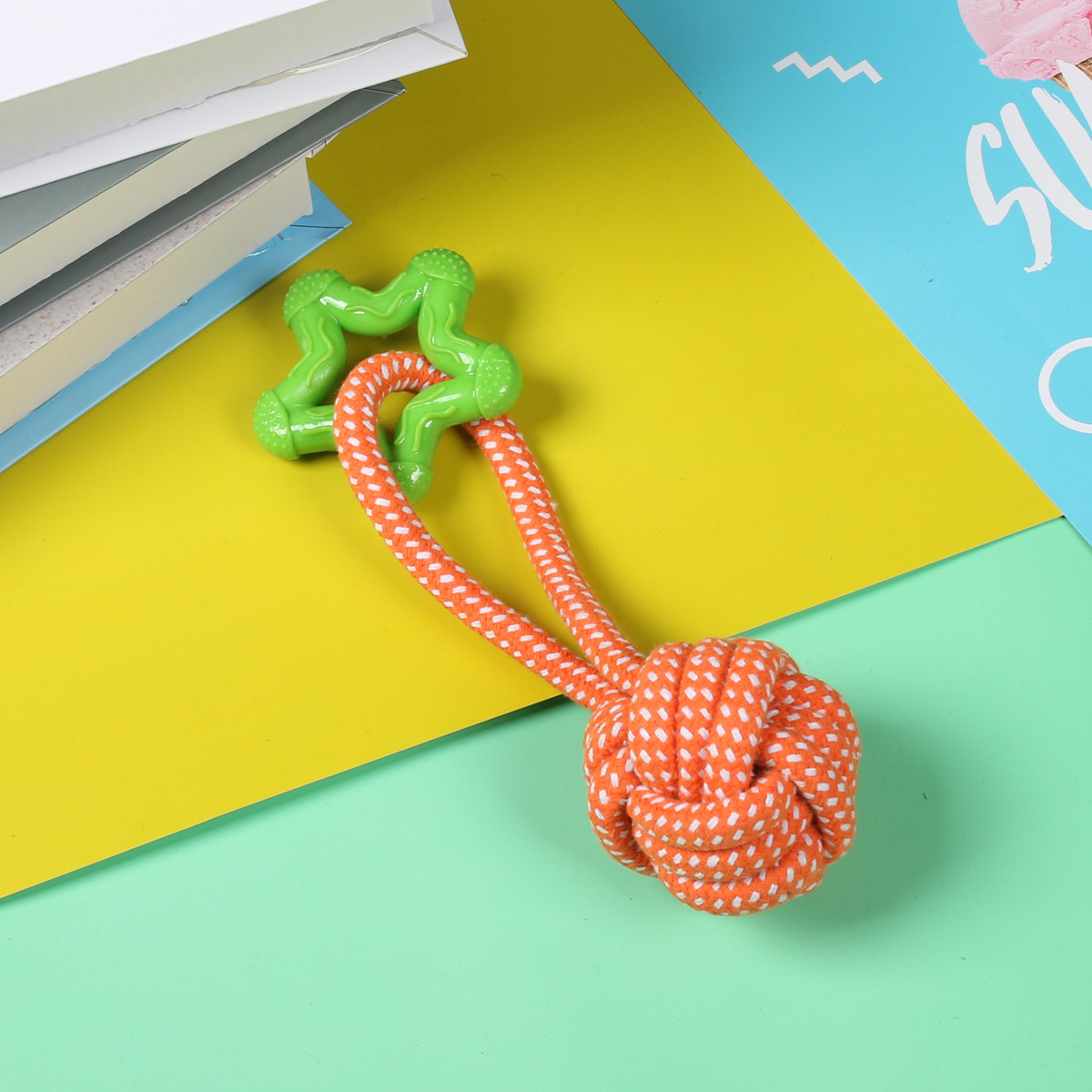 Productos para mascotas, cordón de algodón, dientes de molienda, juguetes para perros, bolas de juguetes para perros pequeños y medianos, juego de juguetes para perros