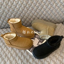 5856冬季爆款加绒加厚雪地靴舒适保暖短筒时尚厚底棉鞋一件代发