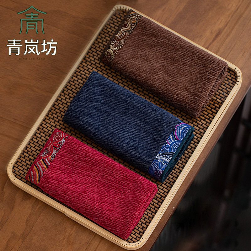 Cotton Linen Tea Towel Thickened Absorbent Embroidered Tea Tablecloth Large Zen Tea Mat Wipe Household Tea Table Towel Tea Accessories Cotton Linen Tea Towel Thickened Absorbent Embroidered Tea Tablecloth Large Zen Tea Mat Wipe Household Tea Table Towel Tea Accessories