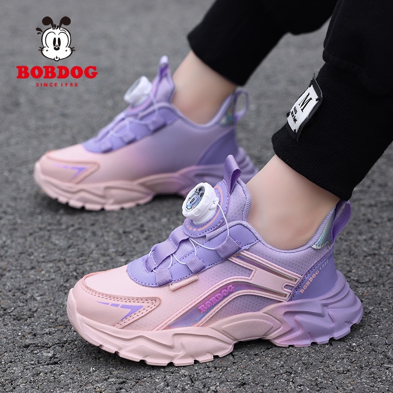 Babudou cuero casual zapatos con botones impermeables zapatos de niña nuevos zapatos deportivos 2024 para niños y niñas