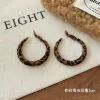 BWQ3 Hot Style [3CM Small] Leopard Print Round Earrings