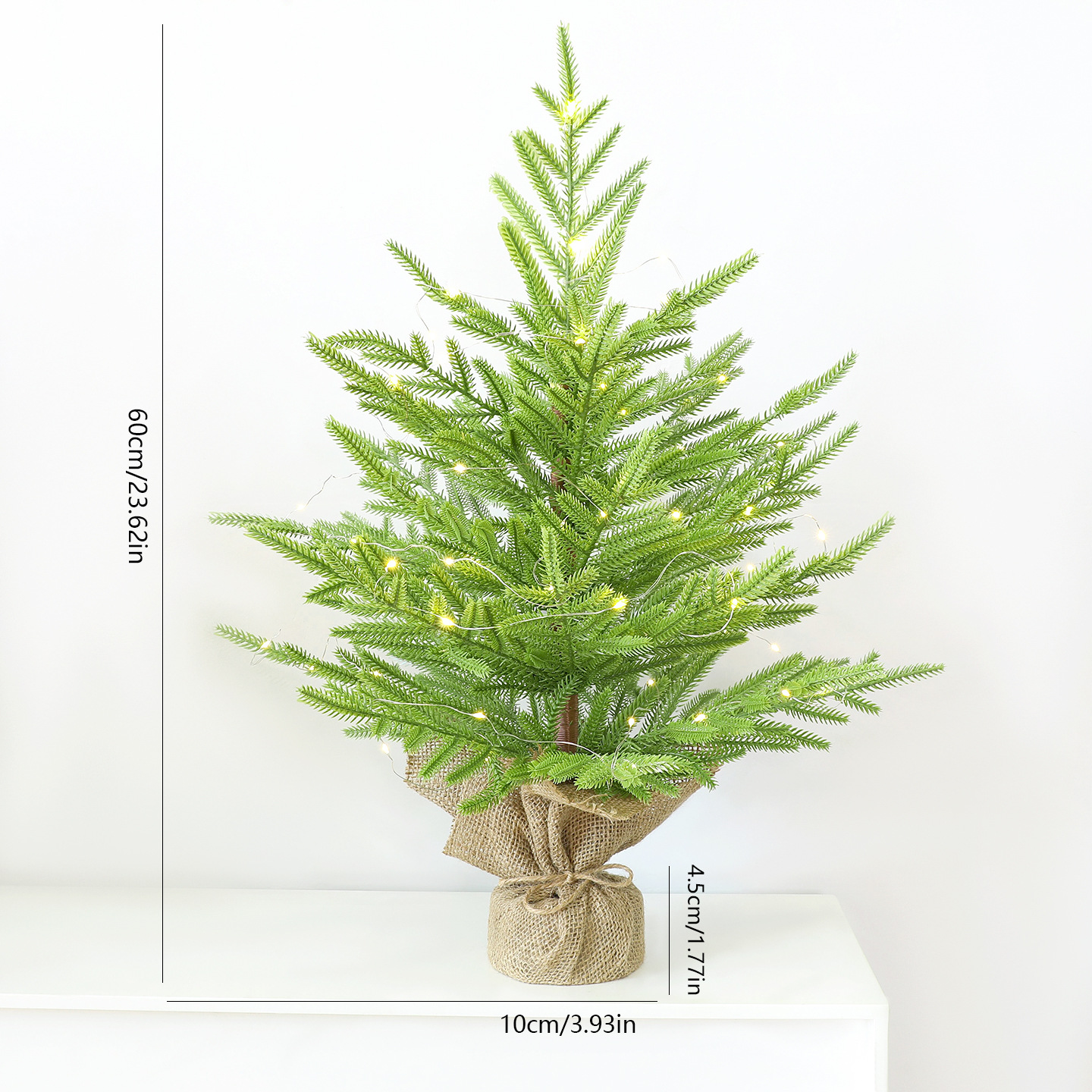 Shengyuan nuevo producto puro PE60CM escritorio decoración de árbol de Navidad hotel supermercado fábrica de decoraciones de ventanas en stock directo