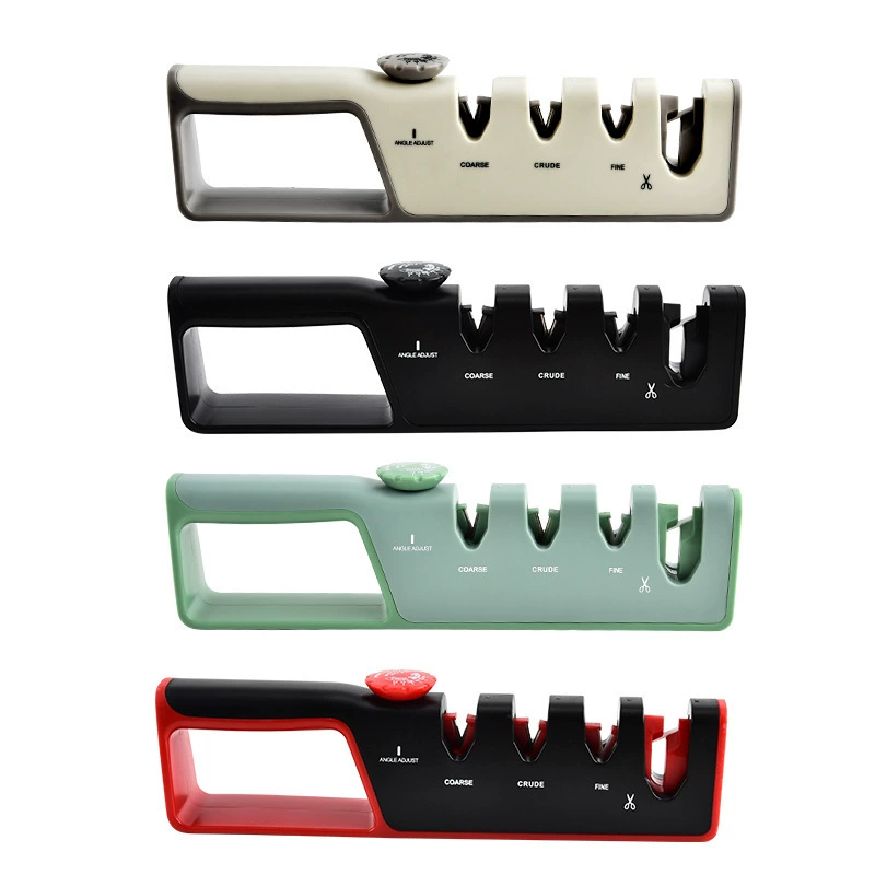 Ready stock adjustable knife sharpener household knife sharpener four-in-one whetstone kitchen utensils multi-function knife sharpener