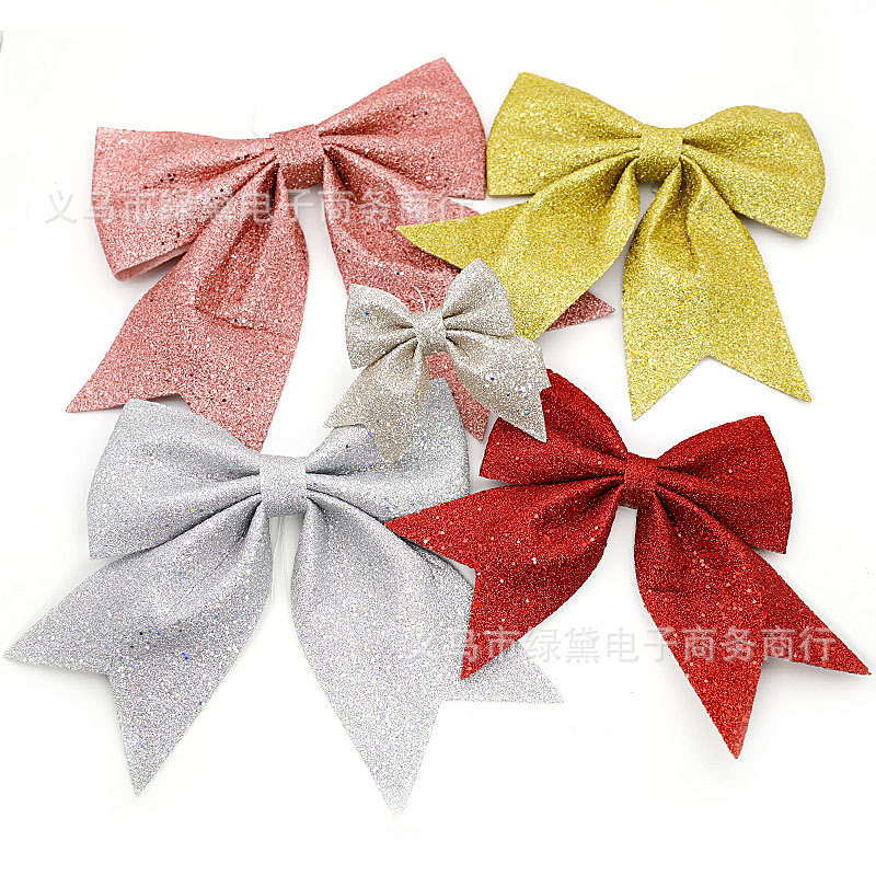 Christmas atmospheric decorations pearl with bow