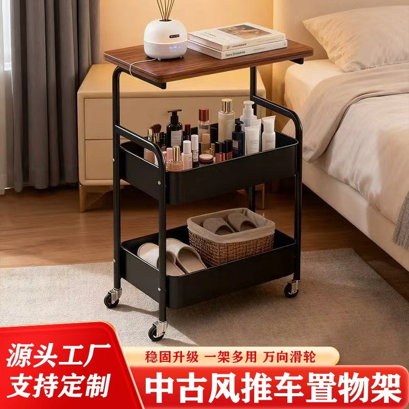 收纳小推车置物架厨房落地移动卧室储物架多层蔬菜零食浴室卫生间
