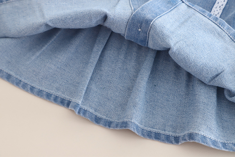 Tenue pour fille 2025, nouvelle collection printemps-automne, gilet en denim élégant en dentelle, ensemble trois pièces décontracté de style coréen pour filles_voghion.com