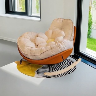 2024 New Rocking Chair Recliner Small Bedroom Living Room Single Internet Celebrity Modern Simple Lazy Sofa That Can Lie down and Sleep