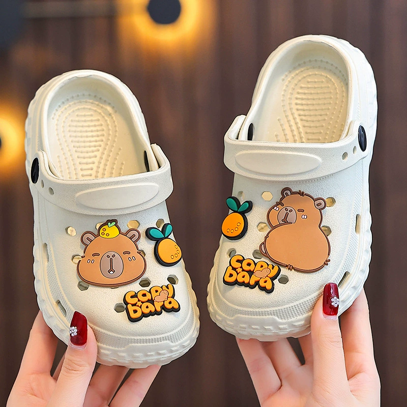 Летние детские сандалии Kapibala, нескользящие, дышащие, с закрытым носком, для родителей и детей, для мальчиков и девочек, детские сабо