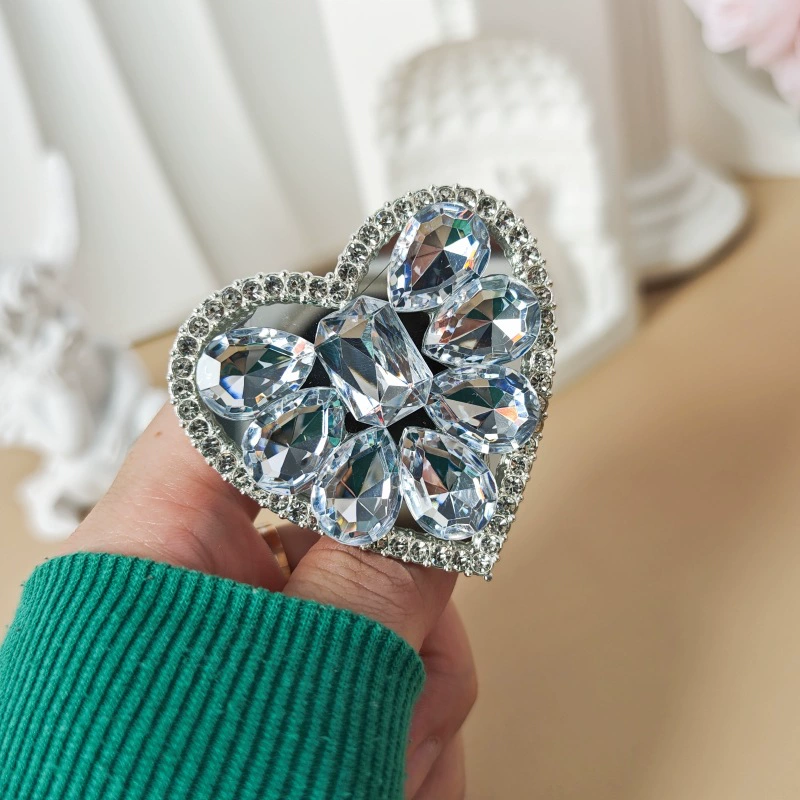 Hanfeng роскошные стразы любовь настольный мобильный телефон подставка подушки безопасности портативный выдвижной стеклянный хрустальный ювелирный аксессуар