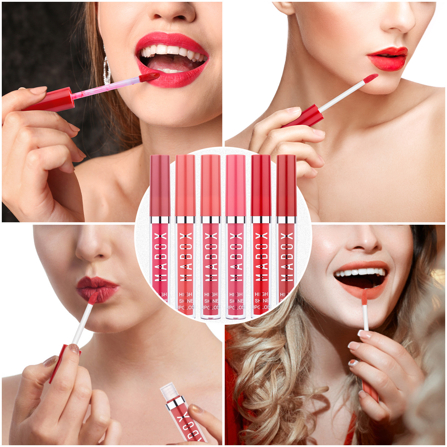 MABOX Velvet Liquid 6-lipstick set Matte non-stick Cup Lip gloss Lip gloss Lip Gloss Makeup wholesale undefined