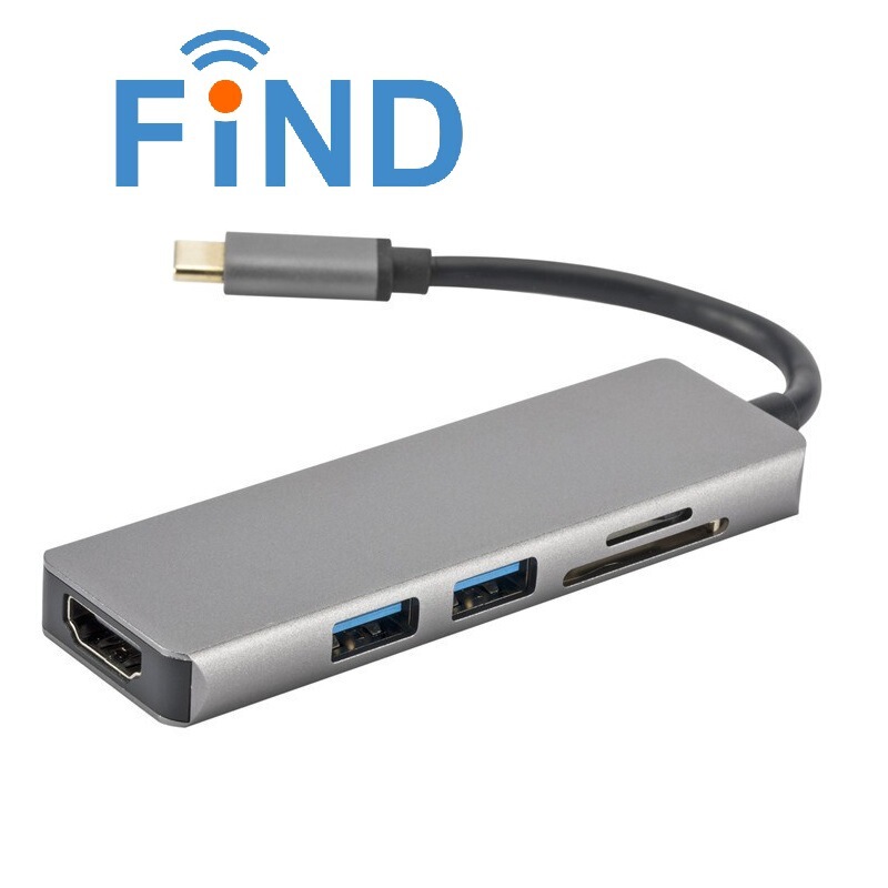 Type-C to 2-Port Usb3.0Hub+Hdmi+Sd Tf Card Reader Usb3.0 Multi-Function Expansion Dock Type-C to 2-Port Usb3.0Hub+Hdmi+Sd Tf Card Reader Usb3.0 Multi-Function Expansion Dock
