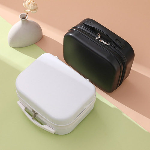 14-inch Mini Cosmetic Case, Portable Suitcase, Small Luggage, Gift-Friendly Cartoon Storage Bag, Combination Lock Box