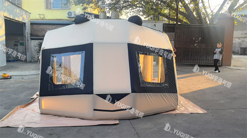 Manufacturer Customized Panda Tent for Outdoor Camping Accommodation, Inflatable Travel and Vacation Tent, Breathable, No Need for Assembly, Waterproof Camping Tent