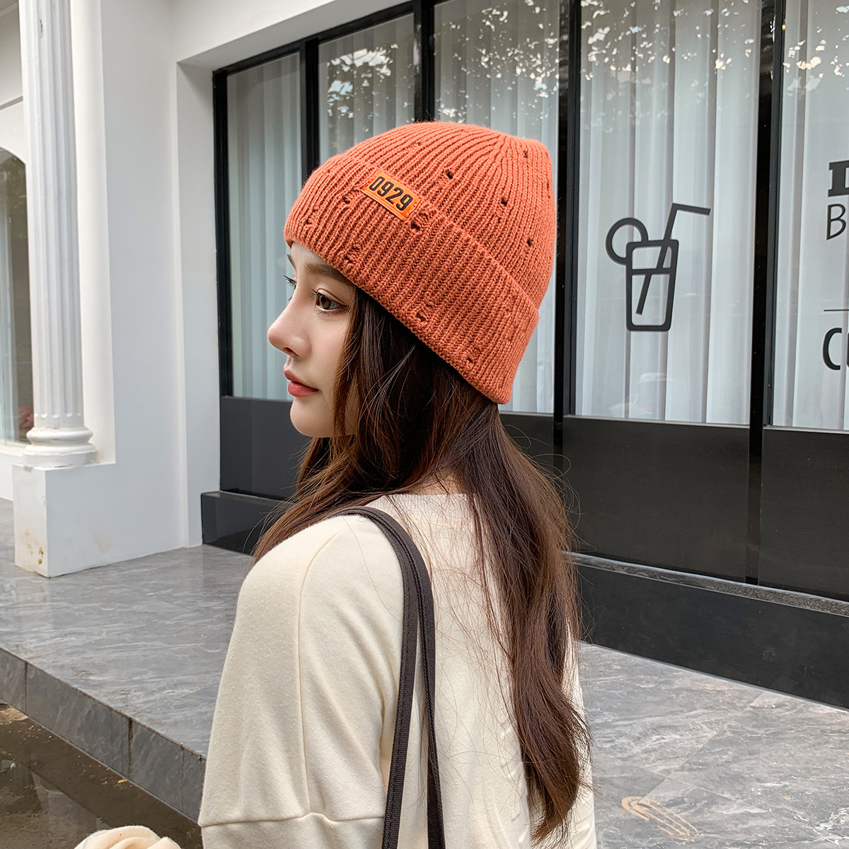 Korean Style Fashionable Warm Woolen Cap Female All-match Fashion Personality Knitted Earflaps Cap Male Japanese Leisure Autumn And Winter New display picture 10