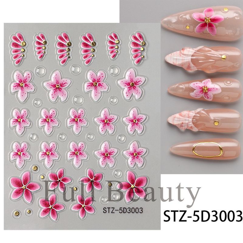 FULL BEAUTY跨境新款美甲贴纸浮雕巴洛克花纹烫金轻奢宫廷风贴纸|undefined