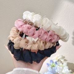頭頂部が高く、優しい気質を持つ女性のためのスーパーフェアリープリーツバブルヘッドバンド2025新しいフレンチライト高級歯付きヘッドバンドヘアピン