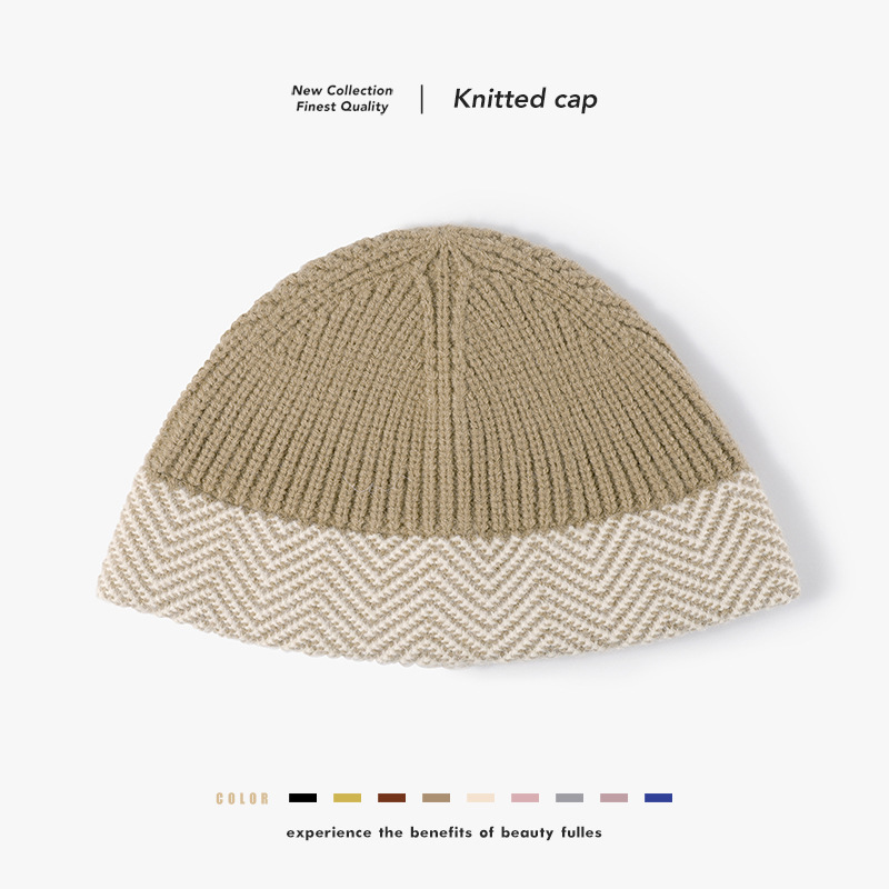 Warme, dicke Fischermütze aus Wolle für Herbst und Winter – ideal für kleine Damen. Modische Strickmütze für kalte Tage._voghion.com
