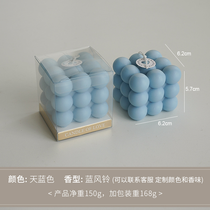 Cubo de Rubik Vela Regalos de mano Ambiente creativo transfronterizo Adornos hechos a mano Regalos de cumpleaños Personalización de velas aromáticas