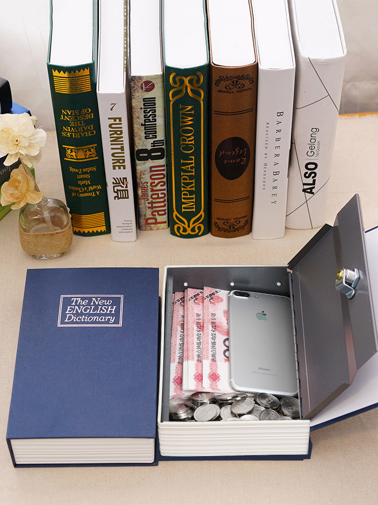 Book safe password box with lock small lock cabinet small money box…