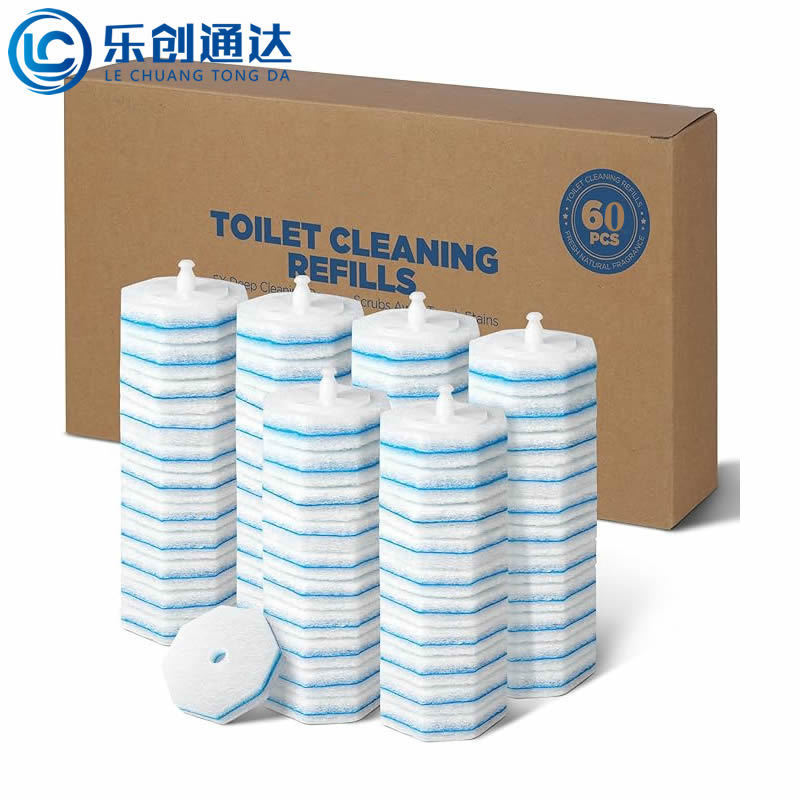 Toilet Cleaner Disposable Toilet Brush Replacement Head Sponge Double-Layer Brush Head Clorox Toilet Brush