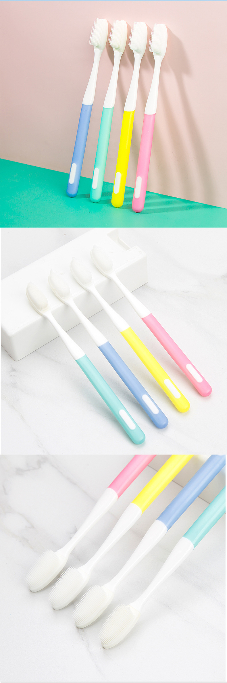 途客纳米牙刷细丝硅胶软毛可换头成人牙刷独立包装日用百货厂家批