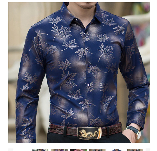 Nueva camisa de manga larga de solapa de los hombres europeos y americanos 3D Impresión digital popular camisa casual superior ventas directas de fábrica