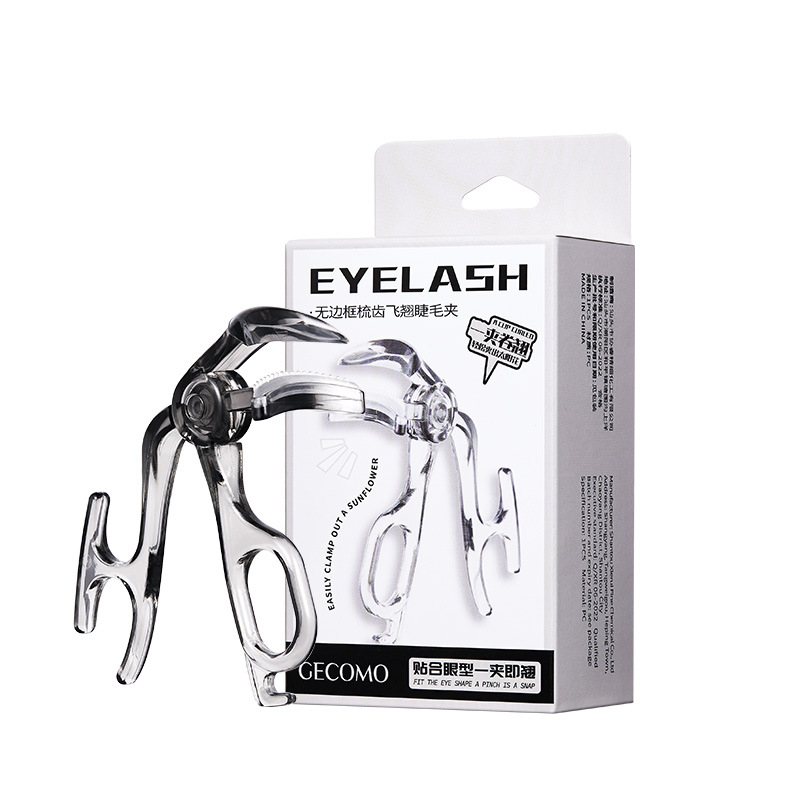 Eyelash Curler (GECOMO) Borderless Wide-Angle, Portable, Long-lasting, Replacement Strips