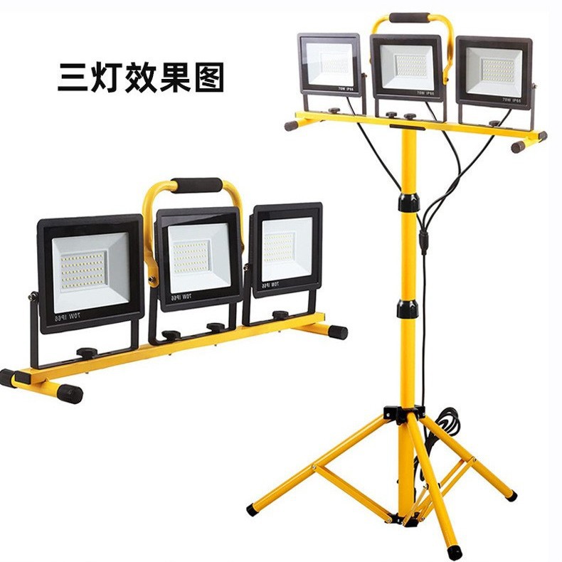 Transfronterizos LED soporte lámpara de trabajo lámpara de inundación lámpara de inundación móvil al aire libre trípode de piso impermeable lámpara de inundación al aire libre image 6