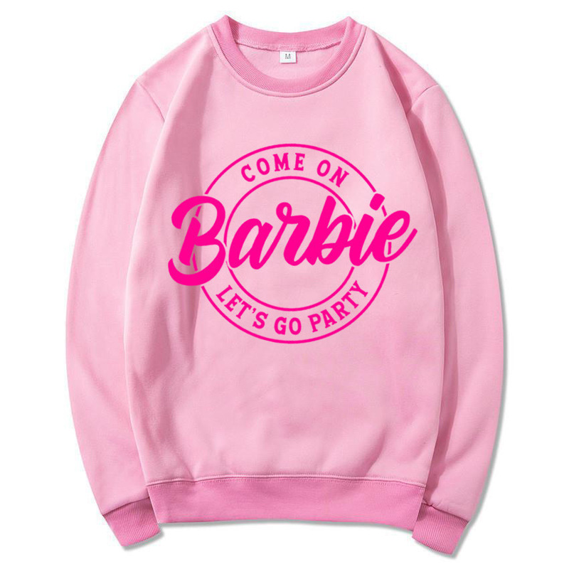 2024 Cross-border New Barbie Barbie Women's Casual Sweat Printed Fashion Hot Selling European and American Round Neck Sweat Women 2024 Cross-border New Barbie Barbie Women's Casual Sweat Printed Fashion Hot Selling European and American Round Neck Sweat Women