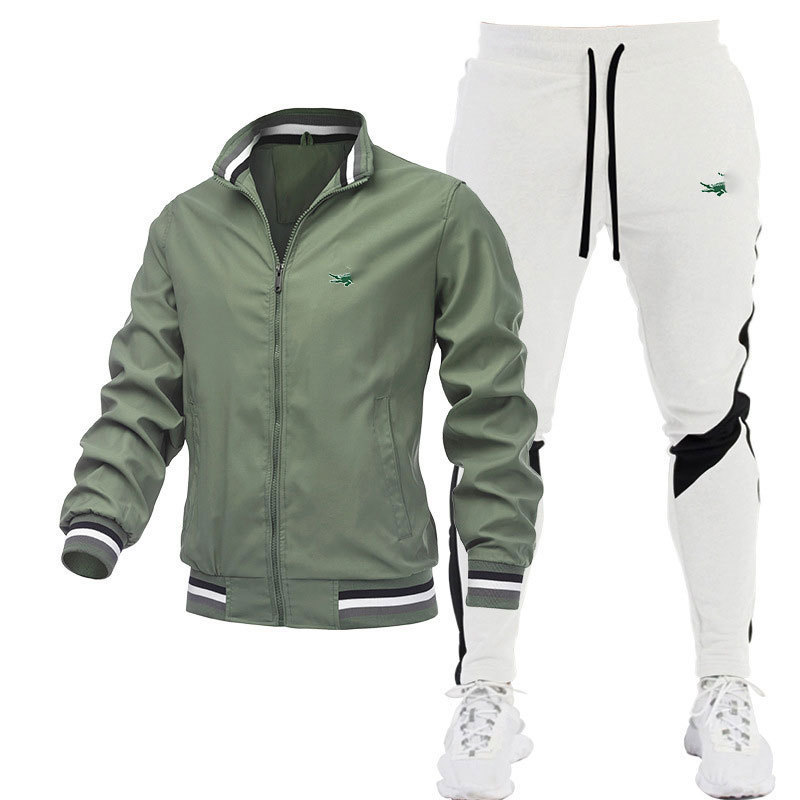 녹색 + 흰색 바지