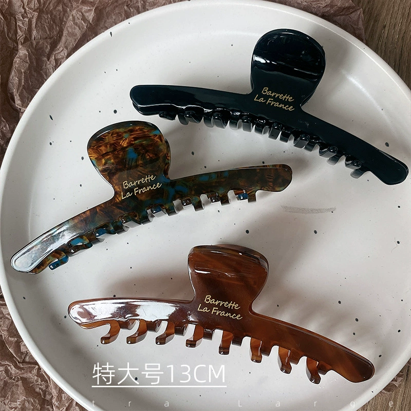 Большая крабовая заколка, элегантная изысканная акула, зажим для волос, аксессуар для волос, Южная Корея, стиль высокого качества
