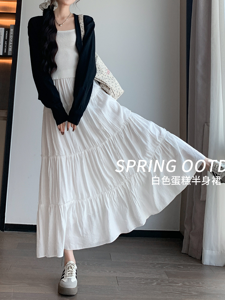 White autumn skirt