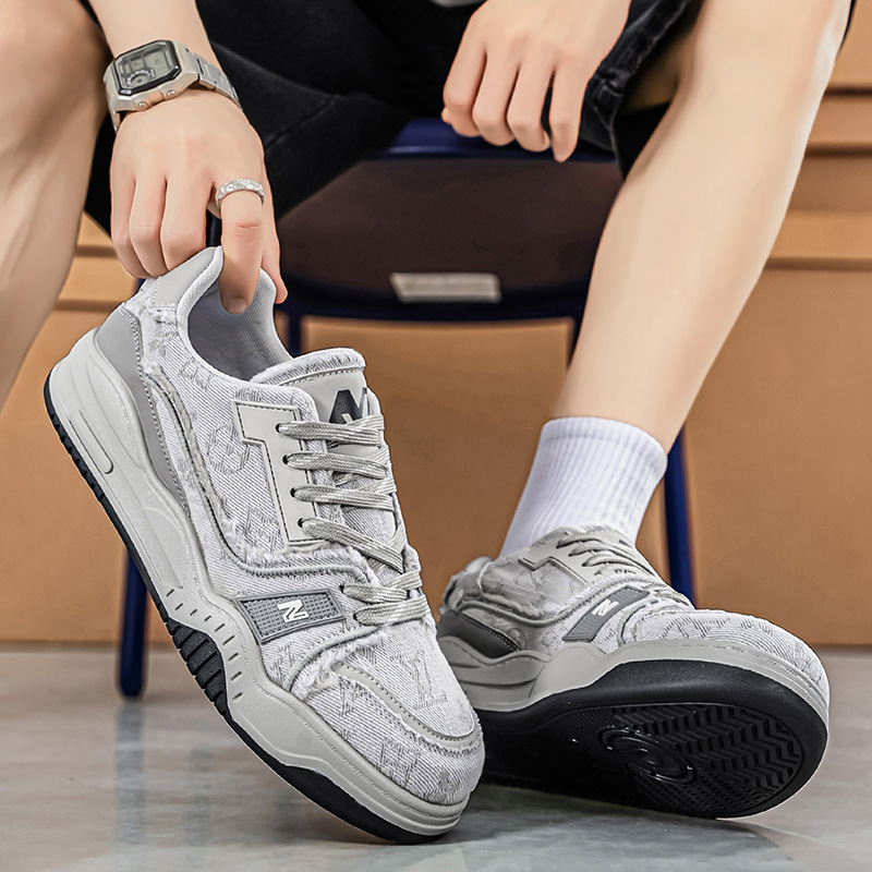 Bread-style men's shoes, summer breathable retro casual sneakers, niche design, high-end feel for teenagers, thick-soled trendy sports shoes