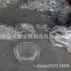 不锈钢伸缩折叠油炸篮笊篱  手提油炸滤网水果蔬菜沥水篮