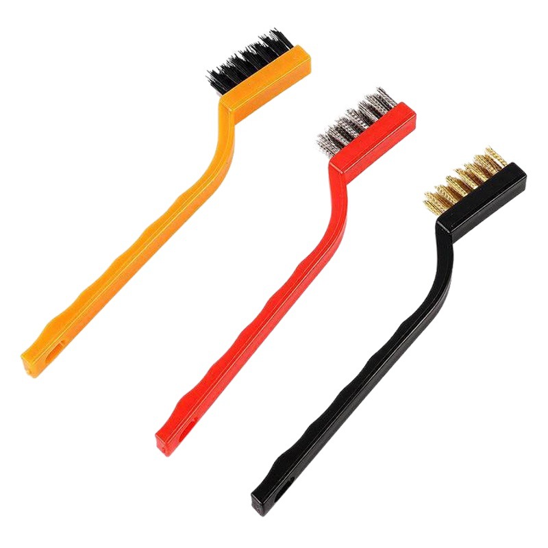Juego de 3 cepillos de limpieza para estufas de gas japonesas, utensilios de cocina, herramientas para campanas extractoras, alambre de acero, uso doméstico pequeño image 1