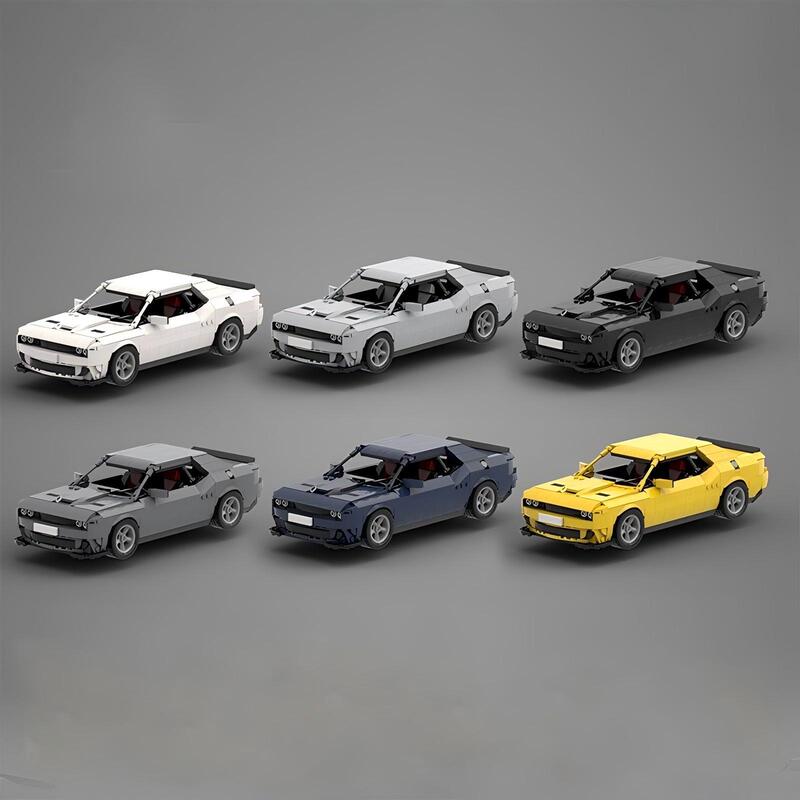 Compatible with Lego Moc-213856 to Challenger Hellcat Racing Car Model Puzzle Building Blocks for Men Compatible with Lego Moc-213856 to Challenger Hellcat Racing Car Model Puzzle Building Blocks for Men