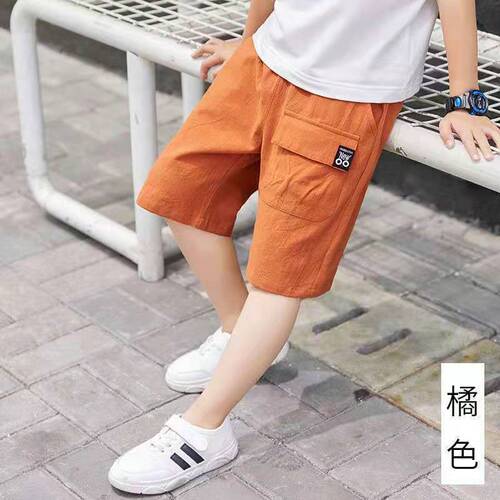 Summer Work Pants for Boys 2025 New Arrival Thin Five-Pocket Pants Children's Casual Middle Pants Stylish and Versatile