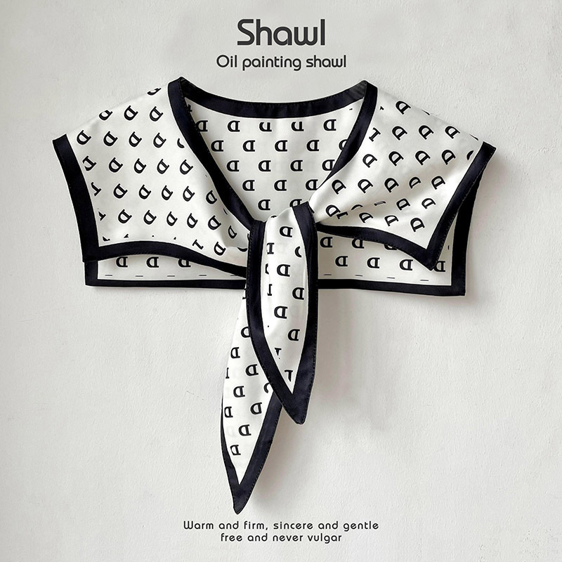 Nuevo chal protector solar de verano de las mujeres al aire libre con aire acondicionado decoración de la habitación chaleco de protección del cuello pequeña bufanda falsa bufanda anudada