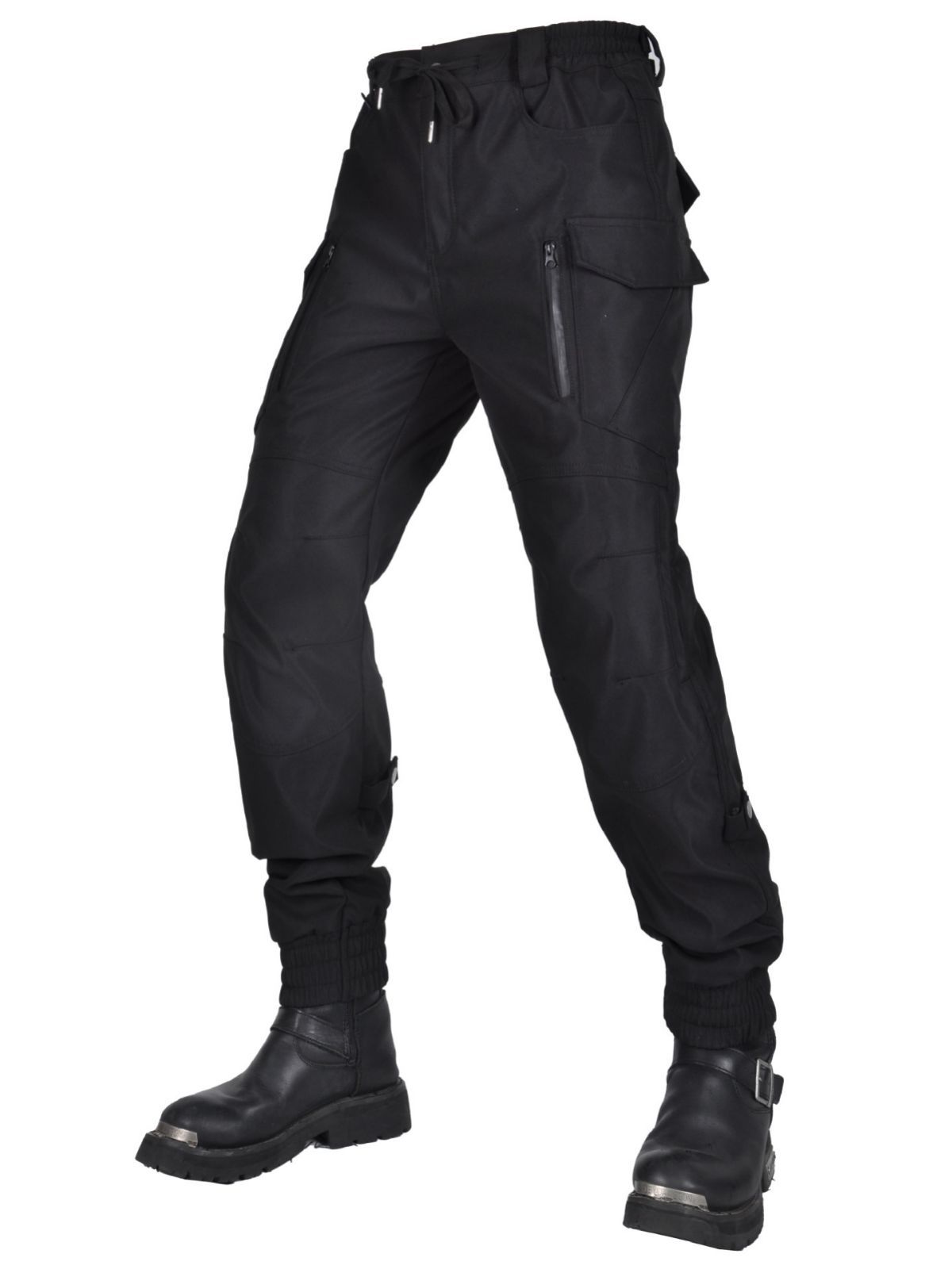 Volero motocicleta overoles ciclismo pantalones impermeable a prueba de viento transpirable elástico cintura alta motocicleta tobillo atado pantalones anti-caída hombres