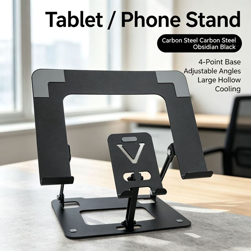 Cross-border laptop stand, adjustable height, 360-degree rotating desktop riser, base for enhanced cooling