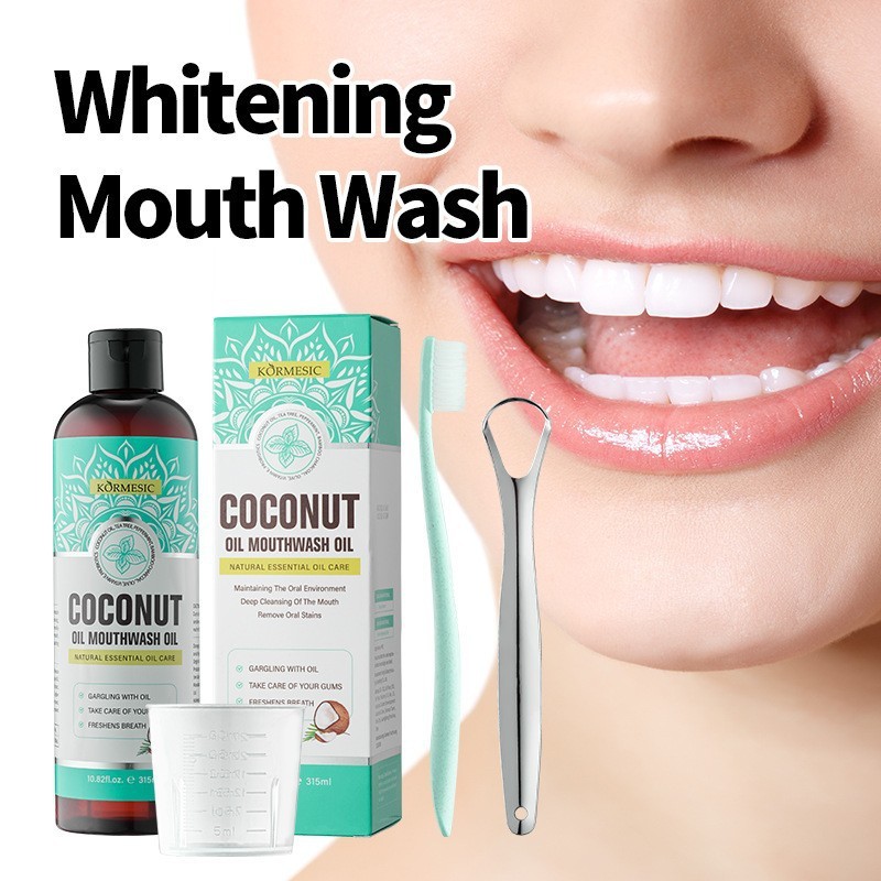 KORMESIC全英文浓缩椰子油漱口油oil mouthwash一次性跨境外贸|undefined